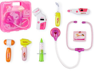 Žaislinis daktaro rinkinys lagamine MalPlay, rožinis, 8d. kaina ir informacija | Žaislai mergaitėms | pigu.lt