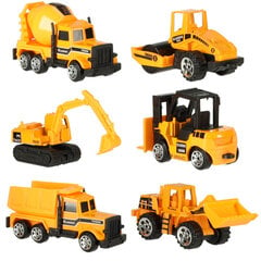 Statybinių mašinų automobilių rinkinys, 6 d. kaina ir informacija | Žaislai berniukams | pigu.lt