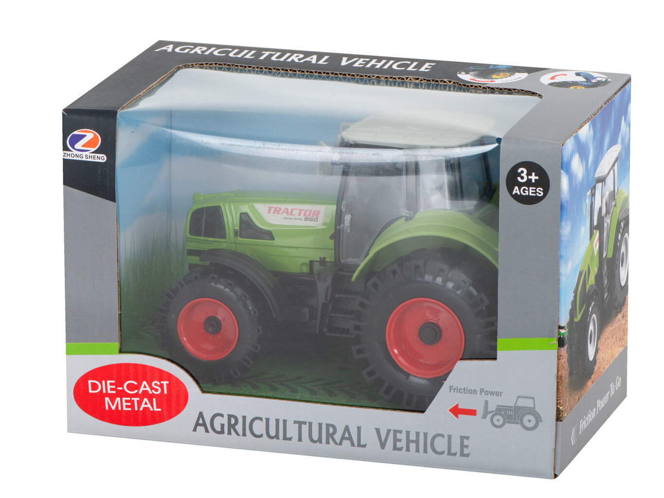 Žaislinis traktorius, žalias kaina ir informacija | Žaislai berniukams | pigu.lt