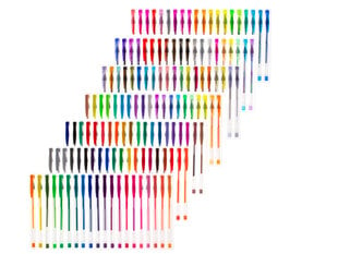 Набор цветных глянцевых гелевых ручек, 140 шт цена и информация | Письменные принадлежности | pigu.lt