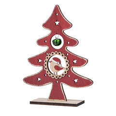 деревянная елочная фигурка с украшением 16,5x5x21,5 см цена и информация | Рождественское украшение CA1031, 10 см | pigu.lt