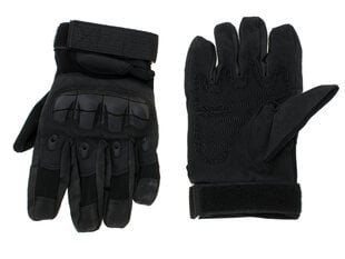 Тактические военные перчатки с защитой, размер L, черные цена и информация | Рабочие перчатки | pigu.lt