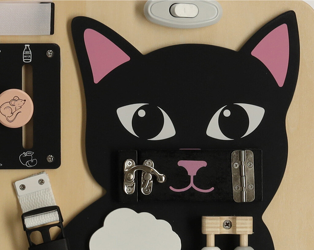 Sensorinė veiklos lenta Kačiukas kaina ir informacija | Lavinamieji žaislai | pigu.lt
