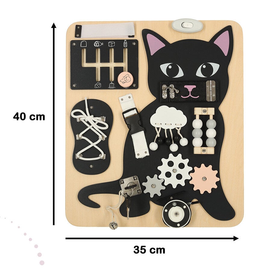 Sensorinė veiklos lenta Kačiukas цена и информация | Lavinamieji žaislai | pigu.lt