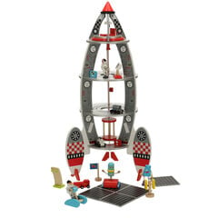 Деревянный ракетный корабль с космонавтом цена и информация | Игрушки для мальчиков | pigu.lt
