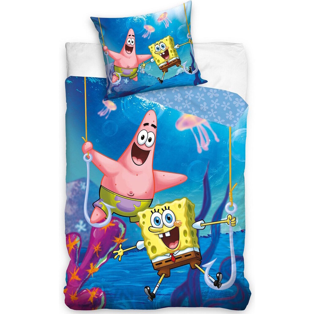 SpongeBob vaikiškas patalynės komplektas, 140x200, 2 dalių цена и информация | Patalynė kūdikiams, vaikams | pigu.lt