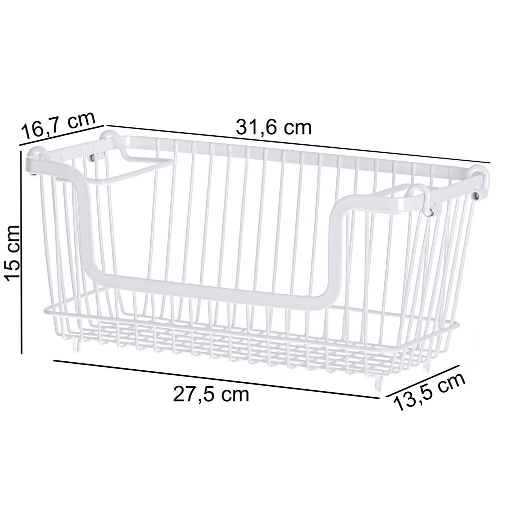 Krepšelis vaisiams ir daržovėms, 32x10,5x14 cm kaina ir informacija | Indai, lėkštės, pietų servizai | pigu.lt