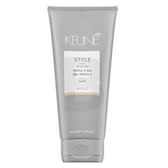 Keune Style Triple X Gel гель для волос средней фиксации 200 мл цена и информация | Средства для укладки волос | pigu.lt