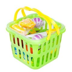 Žaislinių indų ir daržovių rinkinys žaliame krepšelyje Mega Creative, 16d. kaina ir informacija | Žaislai mergaitėms | pigu.lt