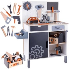 Žaislinė medinė dirbtuvė su įrankiais kaina ir informacija | Žaislai berniukams | pigu.lt