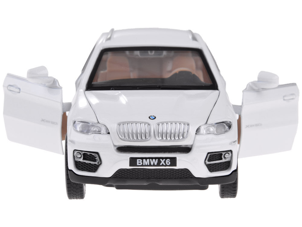 Metalinis žaislinis automobilis MSZ BMW X6, baltas kaina ir informacija | Žaislai berniukams | pigu.lt