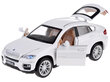 Metalinis žaislinis automobilis MSZ BMW X6, baltas kaina ir informacija | Žaislai berniukams | pigu.lt