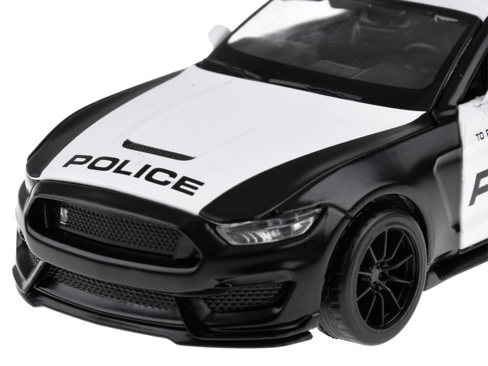 Metalinis žaislinis policijos automobilis MSZ Ford Mustang Shelby gt350, juodas kaina ir informacija | Žaislai berniukams | pigu.lt