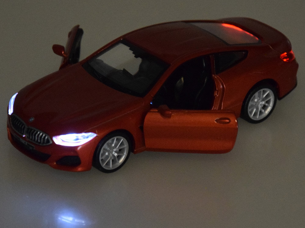 Metalinis žaislinis automobilis MSZ BMW M850i, raudonas kaina ir informacija | Žaislai berniukams | pigu.lt