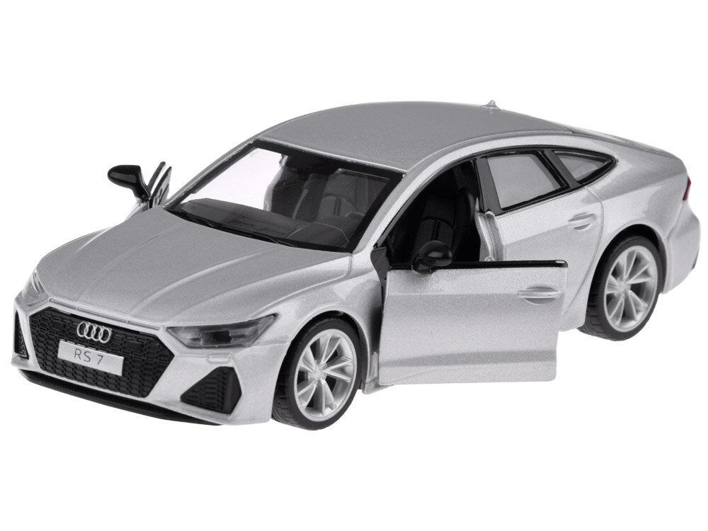 Metalinis žaislinis automobilis MSZ Audi RS 7 Sportback, sidabrinis kaina ir informacija | Žaislai berniukams | pigu.lt