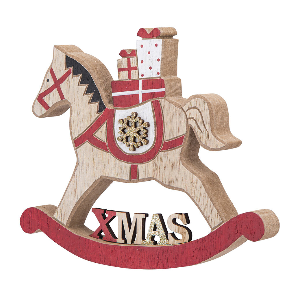 Medinė figūrėlė Supamasis arklys kaina ir informacija | Kalėdinės dekoracijos | pigu.lt