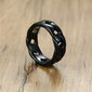 Juodas vyriškas žiedas su skylutėmis, Men's Vector цена и информация | Vyriški papuošalai | pigu.lt