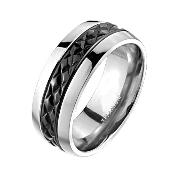 Metalinis žiedas vyrams Men's Vector MR151 kaina ir informacija | Vyriški papuošalai | pigu.lt