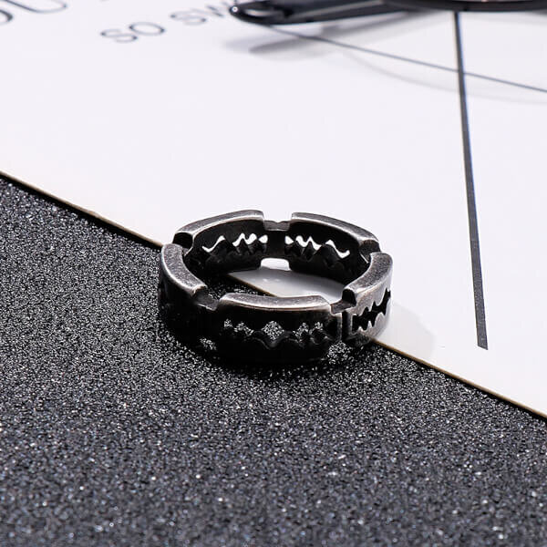 Plieninis žiedas vyrams Men's Vector MR228 цена и информация | Vyriški papuošalai | pigu.lt