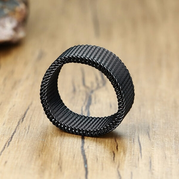 Plieninis žiedas vyrams Men's Vector MR283 kaina ir informacija | Vyriški papuošalai | pigu.lt