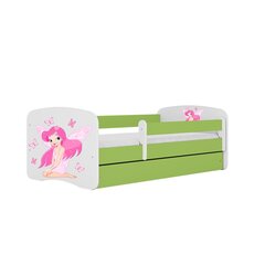Зеленая кровать babydreams без ящика, с матрасом 180/80 цена и информация | Детские кровати | pigu.lt