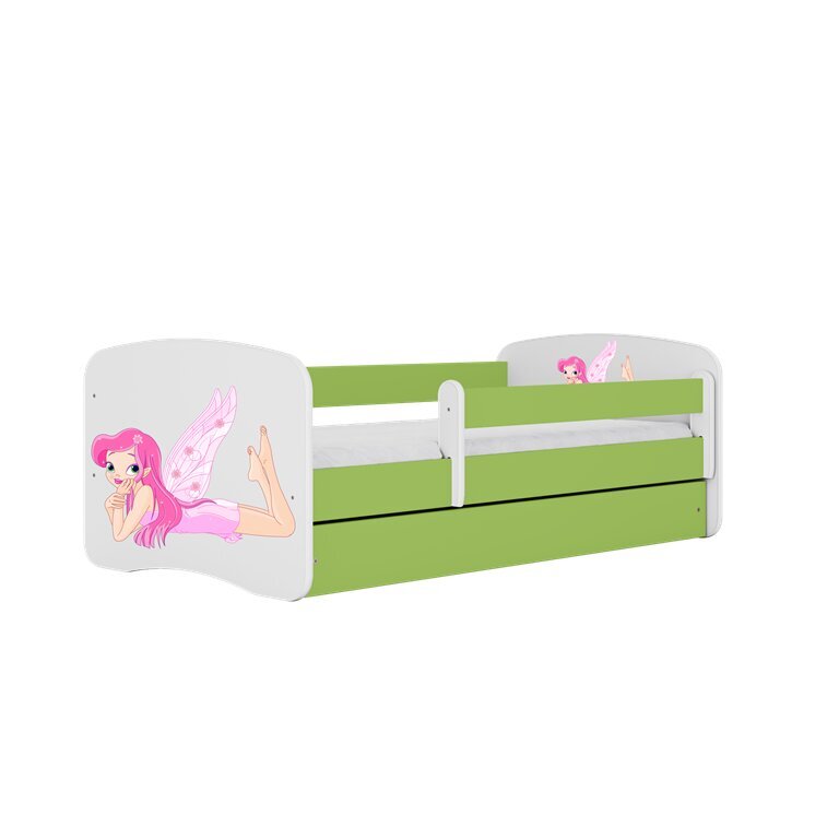 Vaikiška lova be stalčiaus su čiužiniu Kocot Kids BabyDreams, žalia kaina ir informacija | Vaikiškos lovos | pigu.lt
