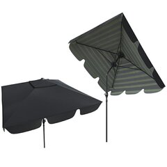 Садовый зонт Carruzzo L43H, черный цена и информация | Зонты, маркизы, стойки | pigu.lt