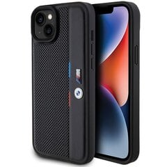 BMW BMHCP15M23PUPVK iPhone 15 Plus | 14 Plus 6.7" czarny|black hardcase Perforated Tricolor Line цена и информация | Чехлы для телефонов | pigu.lt