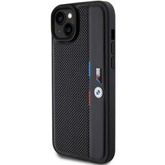 BMW BMHCP15M23PUPVK iPhone 15 Plus | 14 Plus 6.7" czarny|black hardcase Perforated Tricolor Line цена и информация | Чехлы для телефонов | pigu.lt