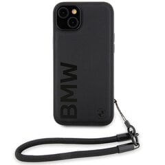 BMW BMHCP15M23RMRLK iPhone 15 Plus | 14 Plus 6.7" czarny|black hardcase Signature Leather Wordmark Cord цена и информация | Чехлы для телефонов | pigu.lt