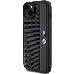 BMW BMHCP15S23PUPVK iPhone 15 | 14 | 13 6.1" czarny|black hardcase Perforated Tricolor Line цена и информация | Чехлы для телефонов | pigu.lt