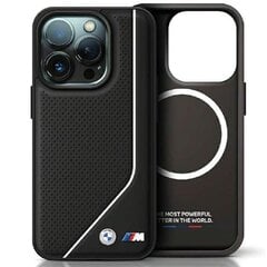 BMW BMHMP15L23PUCPK iPhone 15 Pro 6.1" czarny|black hardcase Perforated Twisted Line MagSafe цена и информация | Чехлы для телефонов | pigu.lt