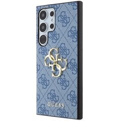 Чехол Guess для Samsung Galaxy S24 Ultra GUHCS24L4GMGBL синий HC PU LEATHER 4G METAL LOGO цена и информация | Чехлы для телефонов | pigu.lt