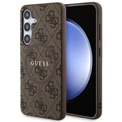 Guess GUHMS24SG4GFRW S24 S921 brązowy|brown hardcase 4G Collection Leather Metal Logo MagSafe цена и информация | Чехлы для телефонов | pigu.lt