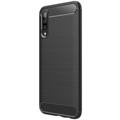 „Carbon“ твердый силиконовый чехол (TPU) - черный (Galaxy A50 / A50s / A30s) цена и информация | Чехлы для телефонов | pigu.lt