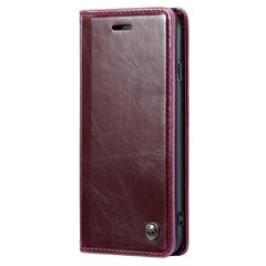 Кожиный чехол-книжка "CaseMe" Leather - бордовый  (iPhone 6 Plus / 6s Plus / 7 Plus / 8 Plus) цена и информация | Чехлы для телефонов | pigu.lt