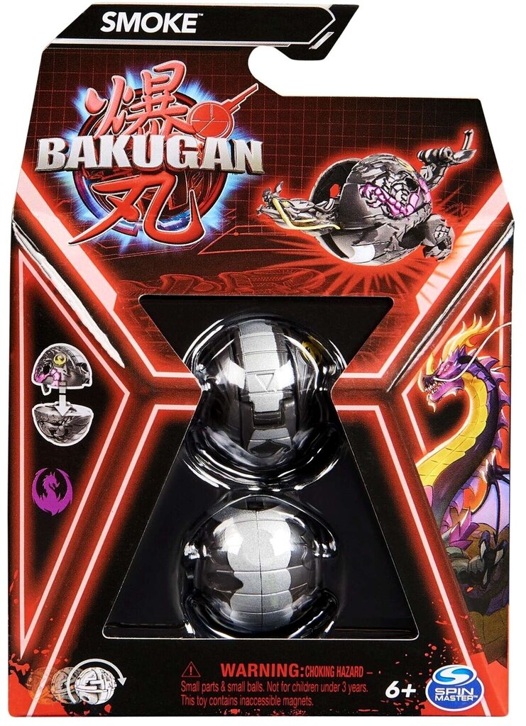 Figūrėlė Bakugan Smoke Black su kortelėmis Spin Master kaina ir informacija | Žaislai berniukams | pigu.lt