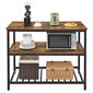 Virtuvės pagalbinis stalas Loft, rudas kaina ir informacija | Virtuvės ir valgomojo stalai, staliukai | pigu.lt