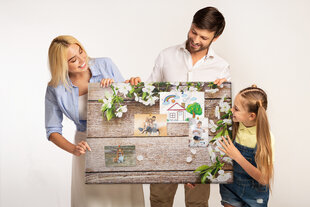 Smeigtukų lenta Gėlės ant medžio, 100x70 cm цена и информация | Канцелярские товары | pigu.lt