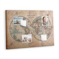 Smeigtukų lenta Pasaulio gaublio žemėlapis, 100x70 cm kaina ir informacija | Kanceliarinės prekės | pigu.lt