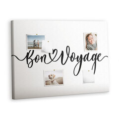 Smeigtukų lenta Užrašo bon Voyage, 100x70 cm kaina ir informacija | Kanceliarinės prekės | pigu.lt