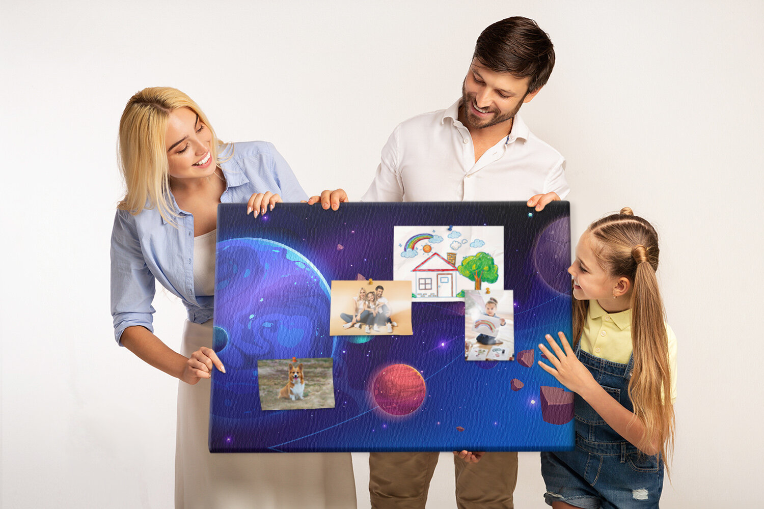 Smeigtukų lenta Planetos galaktika, 100x70 cm kaina ir informacija | Kanceliarinės prekės | pigu.lt