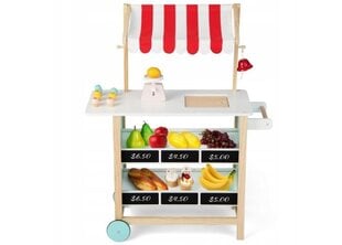 Vaikiškas medinis maisto kioskas - vežimėlis Costway kaina ir informacija | Žaislai mergaitėms | pigu.lt