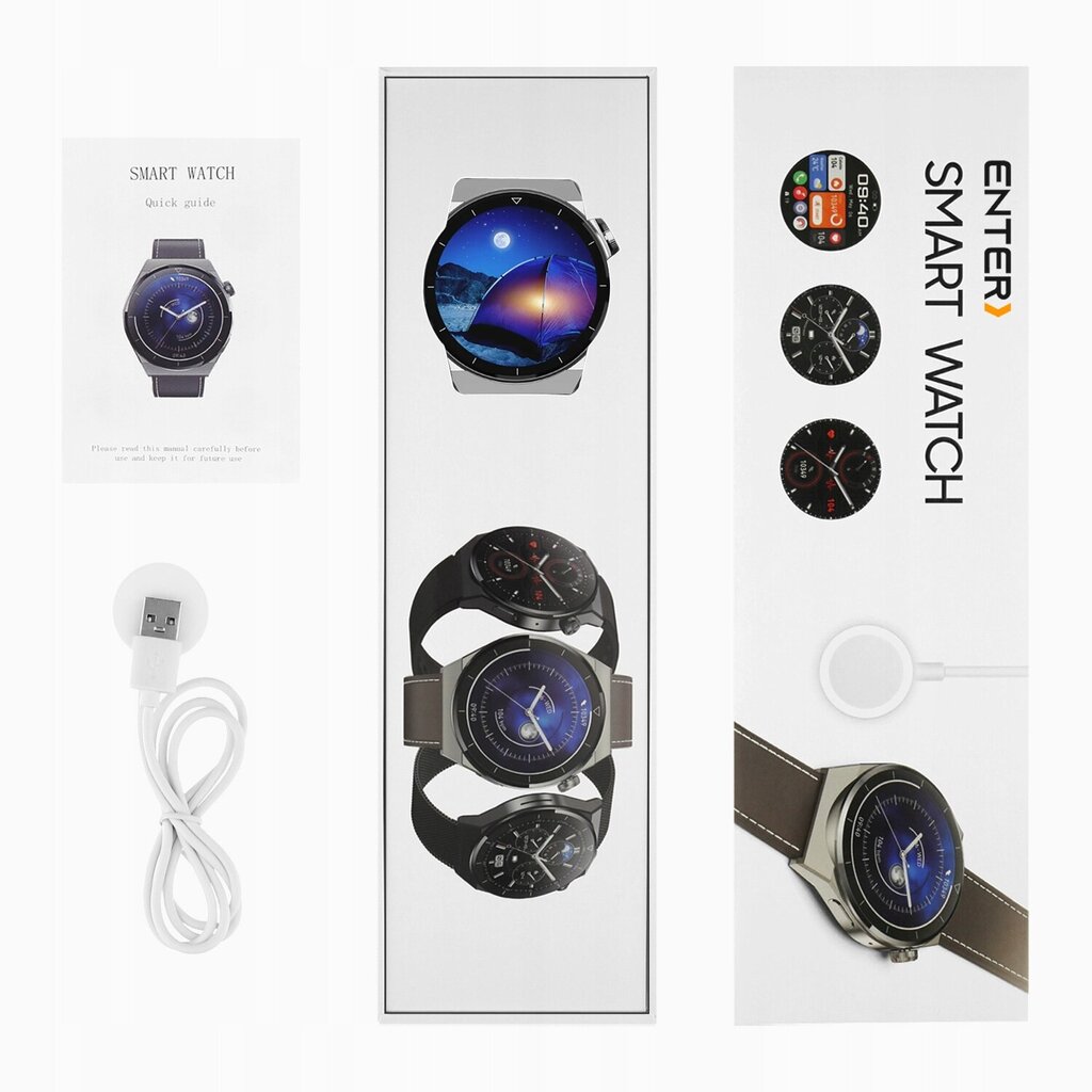 Enter Smart Silver kaina ir informacija | Išmanieji laikrodžiai (smartwatch) | pigu.lt