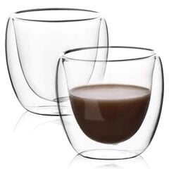Winder dvigubo stiklo puodeliai Coffee, 2x250 ml kaina ir informacija | Taurės, puodeliai, ąsočiai | pigu.lt