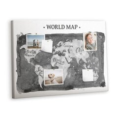 Smeigtukų lenta Retro World Map, 100x70 cm kaina ir informacija | Kanceliarinės prekės | pigu.lt