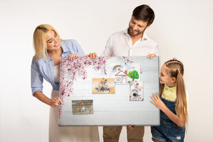 Smeigtukų lenta Pavasario gėlės, 100x70 cm цена и информация | Канцелярские товары | pigu.lt