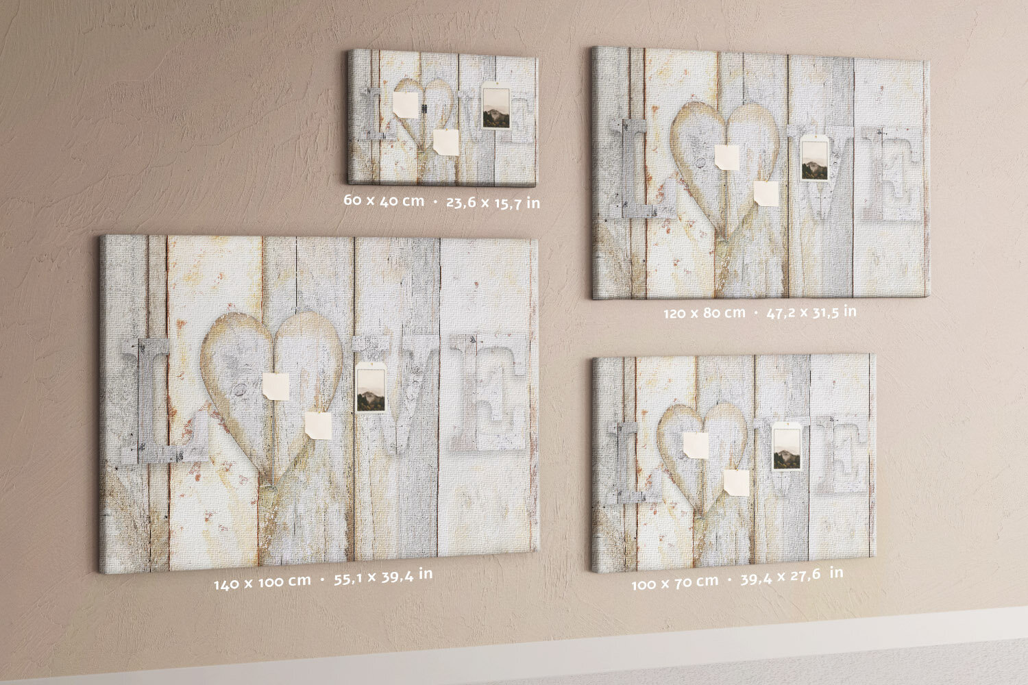 Smeigtukų lenta Užrašų meilė, 100x70 cm kaina ir informacija | Kanceliarinės prekės | pigu.lt