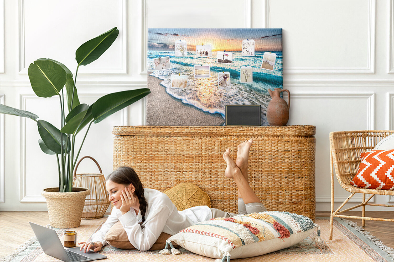Smeigtukų lenta Paplūdimio jūros piasek, 100x70 cm kaina ir informacija | Kanceliarinės prekės | pigu.lt
