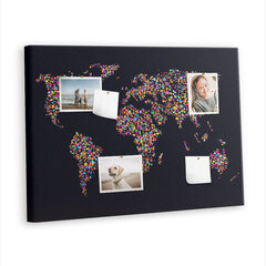 Smeigtukų lenta Pasaulio žemėlapis nuo taškų, 100x70 cm цена и информация | Канцелярские товары | pigu.lt